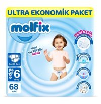 Molfix Anne Kucağı Gibi Rahat 6 Numara Bantlı Bebek Bezi 68 Adet