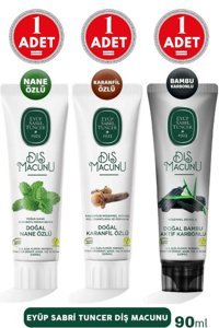 Eyüp Sabri Tuncer Bambu Karbonlu Naneli Karanfilli Organik Florürsüz Diş Macunu 3x90 ml