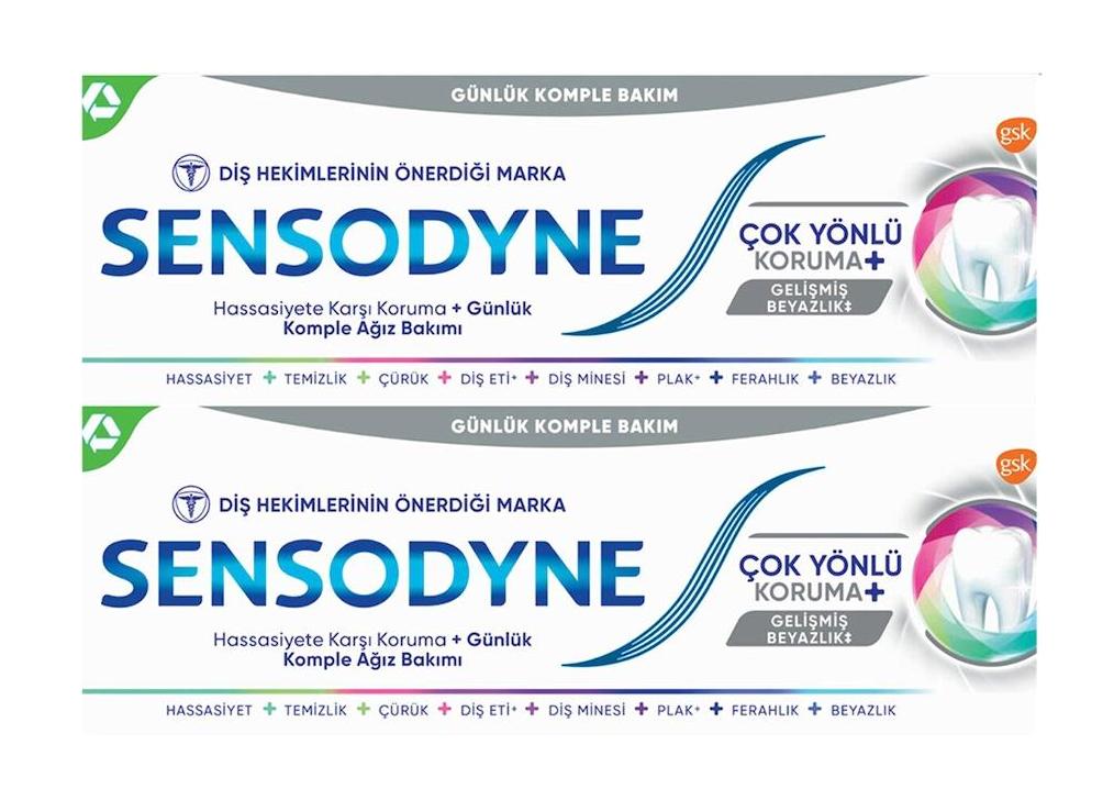 Sensodyne Çok Yönlü Koruma Naneli Florürlü Diş Macunu 2x50 ml