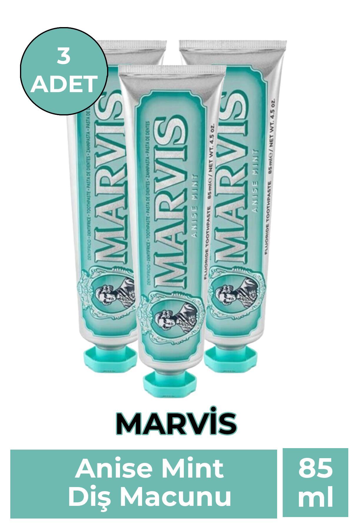 Marvis Anise Mint Naneli Organik Florürlü Diş Macunu 3x85 ml