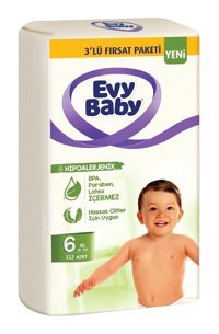 Evy Baby 6 Numara Cırtlı Bebek Bezi 112 Adet