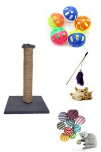 VovoShop Oyuncaklı Kedi Tırmalama Direği