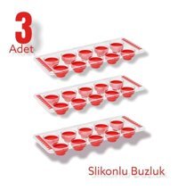 Herza House Silikon Şeffaf Yuvarlak Buz Kalıbı
