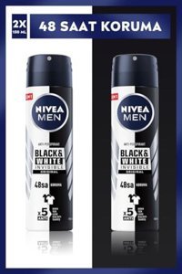 Nivea Invısıble Black&Whıte Power Ter Önleyici Antiperspirant Sprey Erkek Deodorant 2x150 ml
