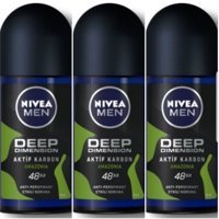 Nivea Pudrasız Ter Önleyici Antiperspirant Roll-On Erkek Deodorant 3x50 ml