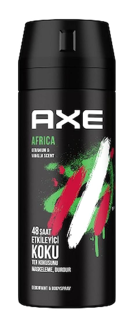 Axe Africa Pudrasız Ter Önleyici Antiperspirant Sprey Erkek Deodorant 24x150 ml