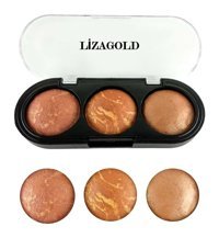 Liza Gold Terracotta Blush No:2 Işıltılı Toz Allık Paleti