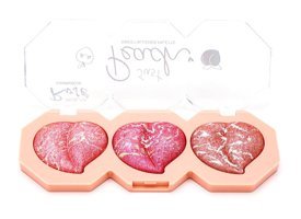 Roesıa Rose Cosmetics Just Beach 3'lü Şeftali Işıltılı Toz Allık Paleti