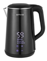 Onvo OVKTL01 Çelik 1.6 lt Siyah Kettle