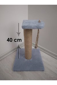 Ay Pati Oturaklı Oyuncaklı 40 cm Kedi Tırmalama Tahtası