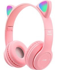 Weichuang P47M Kulak Üstü Kablosuz Bluetooth Kulaklık Açık Pembe