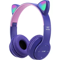 Weichuang P47M Kulak Üstü Kablosuz Bluetooth Kulaklık Açık Mor