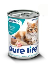 Pure Life Tavuk Ezme Yetişkin Yaş Kedi Maması 5x400 gr