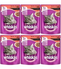 Whiskas Sığır Eti Soslu Yetişkin Yaş Kedi Maması 6x100 gr