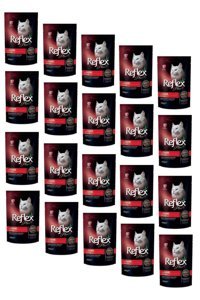 Reflex Plus Kuzu Eti Soslu Yetişkin Yaş Kedi Maması 20x100 gr