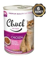 Chuck Tavuk Parça Etli Soslu Yetişkin Yaş Kedi Maması 6x415 gr