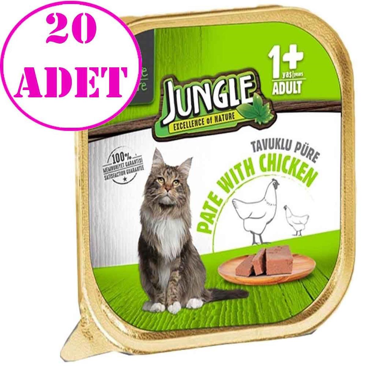 Jungle Tavuk Ezme Yetişkin Yaş Kedi Maması 20x100 gr