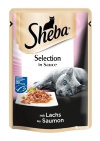 Sheba Selection Somonlu Soslu Yetişkin Yaş Kedi Maması 12x85 gr