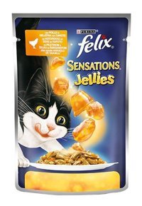 Purina Felix Sensations Havuç Tavuk Jöleli Yetişkin Yaş Kedi Maması 100 gr