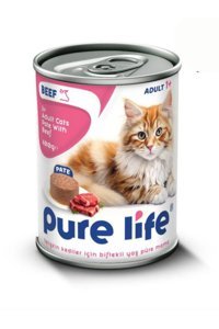 Purelife Sığır Eti Yetişkin Yaş Kedi Maması 5x400 gr