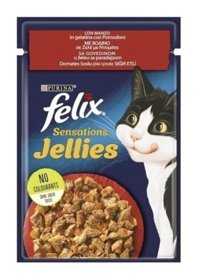 Purina Felix Sensations Sığır Eti Yetişkin Yaş Kedi Maması 26x85 gr