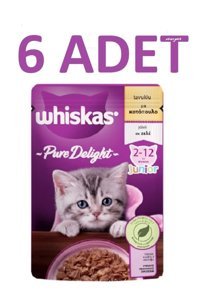 Whiskas Pure Delight Tavuk Yavru Yaş Kedi Maması 6x85 gr