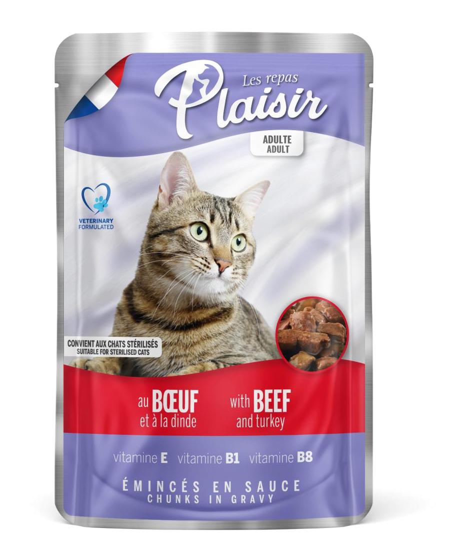 Plaisir Biftek Yetişkin Yaş Kedi Maması 100 gr