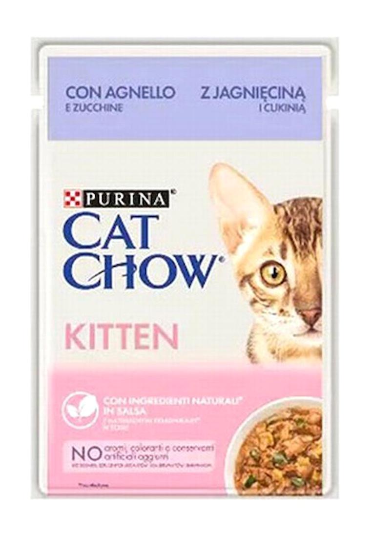 Purina Chow Kuzu Eti Soslu Yavru Yaş Kedi Maması 12x85 gr