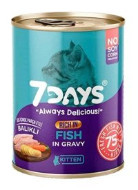 7 Days Rich In Soslu Yavru Yaş Kedi Maması 415 gr