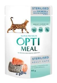 Optimeal Somonlu Yetişkin Yaş Kedi Maması 85 gr
