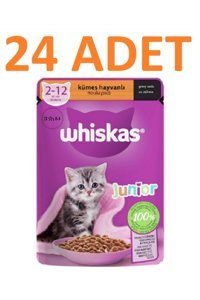 Whiskas Junior Kümes Hayvanı Yavru Yaş Kedi Maması 24x85 gr