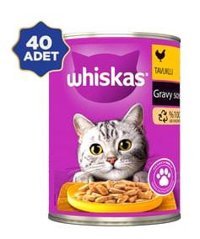 Whiskas Tavuk Soslu Yetişkin Yaş Kedi Maması 40x400 gr