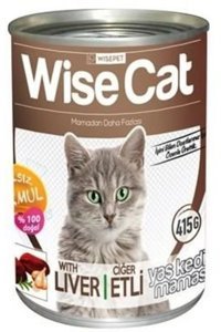 Wise Cat Ciğer Yetişkin Yaş Kedi Maması 20x400 gr