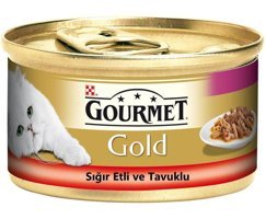 Purina Gourmet Gold Tavuk Sığır Eti Parça Etli Yetişkin Yaş Kedi Maması 85 gr