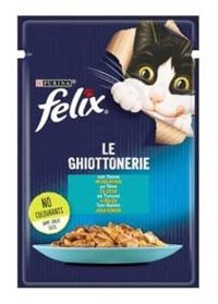 Purina Felix Le Ghiottonerie Ton Balıklı Soslu Yetişkin Yaş Kedi Maması 24x85 gr