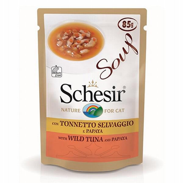 Schesir Ton Balığı Çorba Yetişkin Yaş Kedi Maması 85 gr