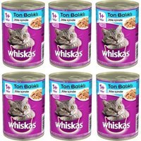 Whiskas Ton Balığı Jöleli Yetişkin Yaş Kedi Maması 6x400 gr