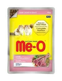 Me o Kuzu Eti Soslu Yavru Yaş Kedi Maması 80 gr