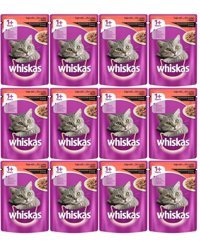 Whiskas Sığır Eti Soslu Yetişkin Yaş Kedi Maması 12x100 gr