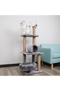 RAIKOU Oturaklı Oyuncaklı Katlı 120 cm Kedi Tırmalama Tahtası