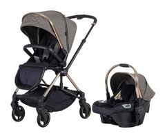 Prego Mios 2066 Çift Yönlü Katlanabilir Tek Elle Kapanan Travel Sistem Bebek Arabası Kahverengi