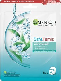 Garnier Saf & Temiz Cilt Kusurları Karşıtı Nemlendiricili Kağıt Yüz Maskesi 23 gr