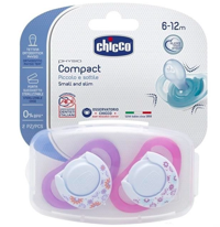 Chicco Physio Compact 6-12 Ay Ortodontik Kiraz Uçlu Damaklı Silikon Emzik Çok Renkli