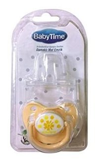Baby Time BT129-2 6-18 Ay Ortodontik Kiraz Uçlu Damaklı Silikon Emzik Krem