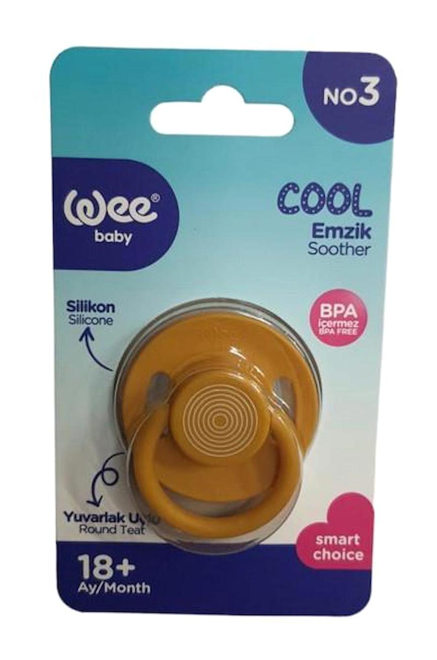 Wee Baby Cool 18 Ay+ Ortodontik Kiraz Uçlu Damaklı Silikon Emzik Kavuniçi