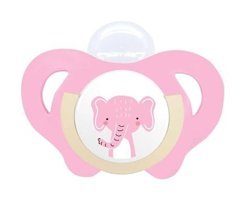 Wee Baby Safari 0-6 Ay Ortodontik Yenidoğan Kiraz Uçlu Damaklı Silikon Emzik Pembe