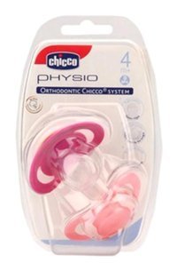 Chicco Physioring 4 Ay+ Ortodontik Yenidoğan Kiraz Uçlu Silikon Emzik Pembe