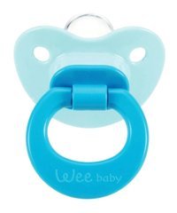Wee Baby Akide 0-6 Ay Ortodontik Yenidoğan Kiraz Uçlu Damaklı Silikon Emzik Mavi