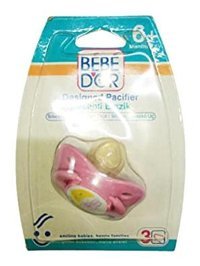 Bebedor 6 Ay+ Kiraz Uçlu Damaklı Silikon Emzik Pembe