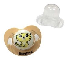 Baby Time 0-6 Ay Ortodontik Yenidoğan Kiraz Uçlu Damaklı Silikon Emzik Krem